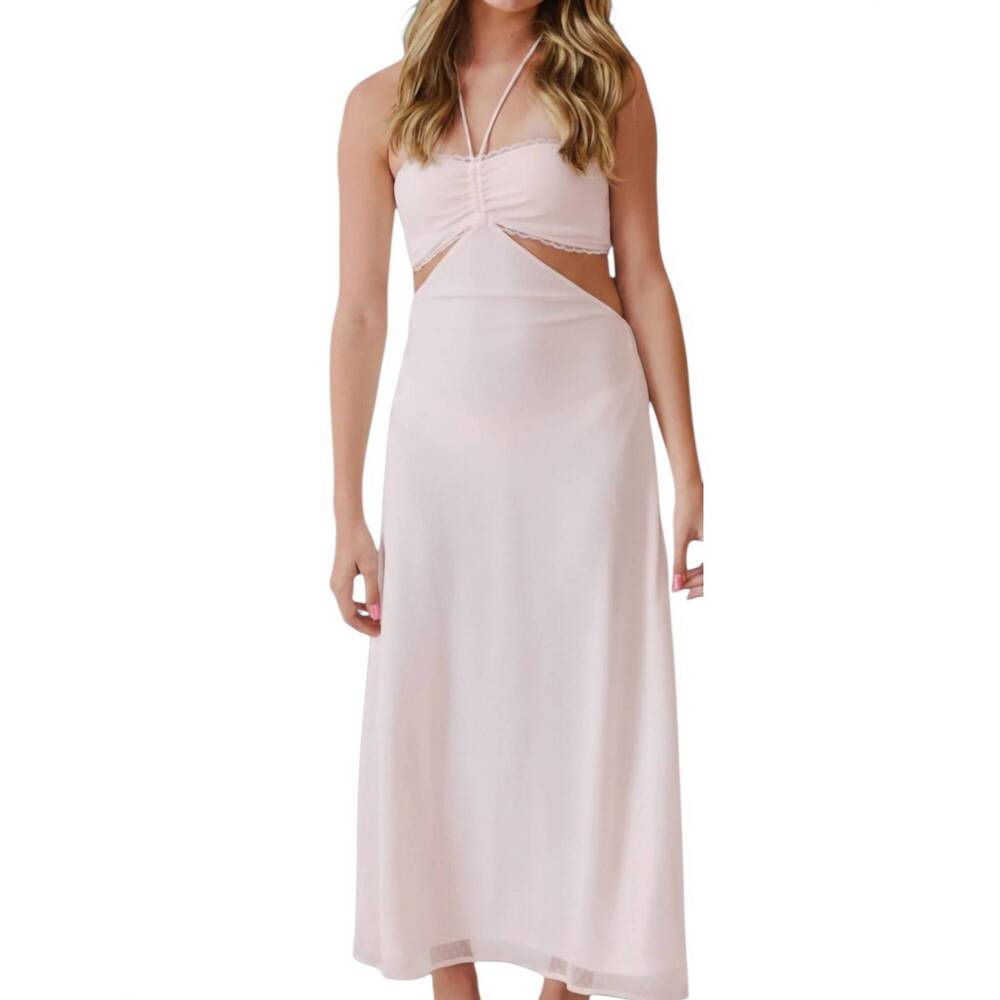 NEW THEME girl's samantha dot mesh dress in pink